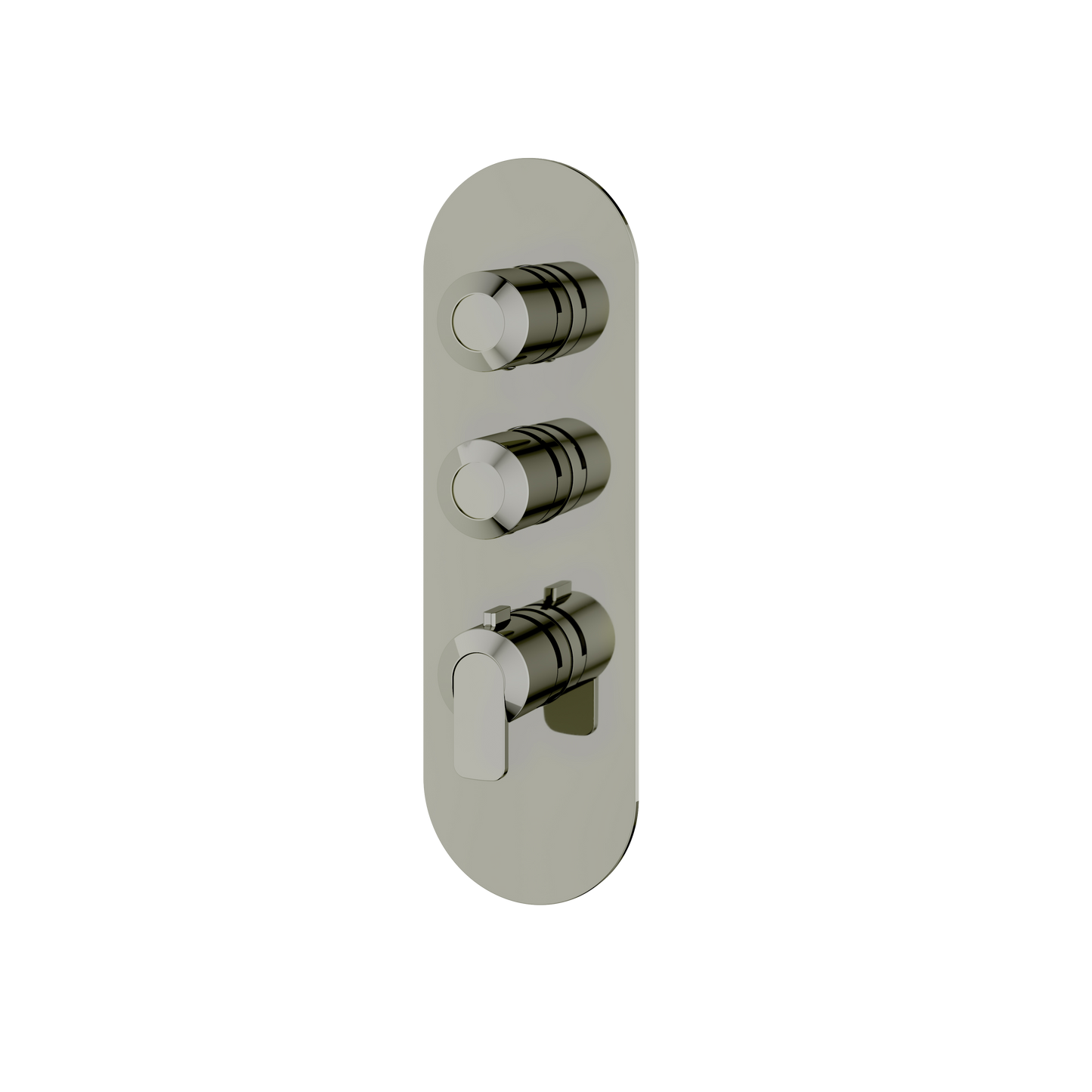 ROUND TRIM SET FOR 2 SHUT-OFF THERMOSTATIC VALVE