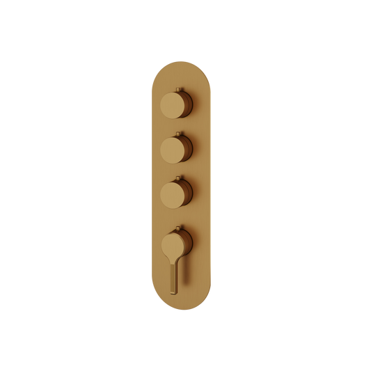 ROUND TRIM SET FOR 3 SHUT-OFF THERMOSTATIC VALVE