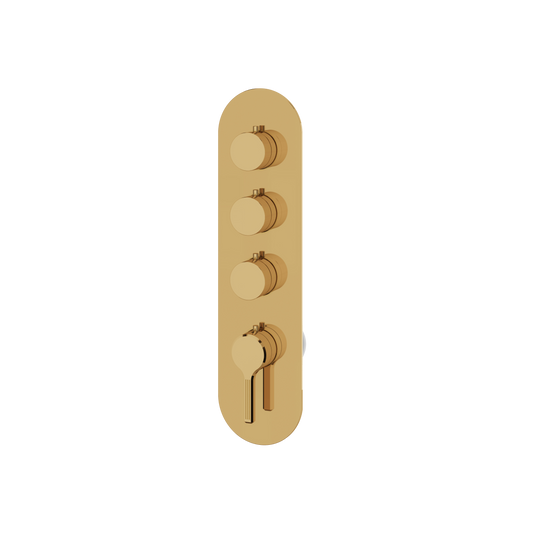 ROUND TRIM SET FOR 3 SHUT-OFF THERMOSTATIC VALVE