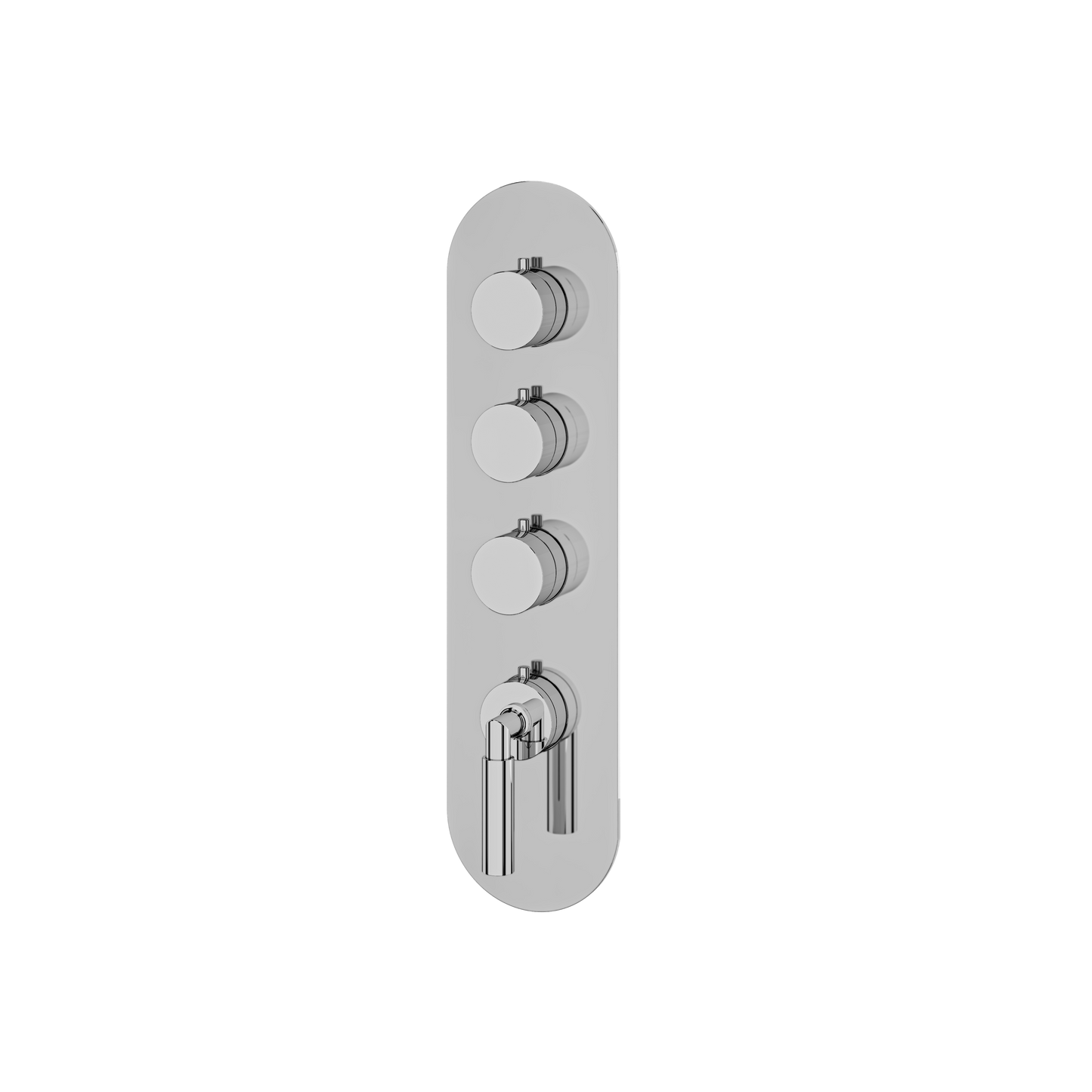 ROUND TRIM SET FOR 3 SHUT-OFF THERMOSTATIC VALVE