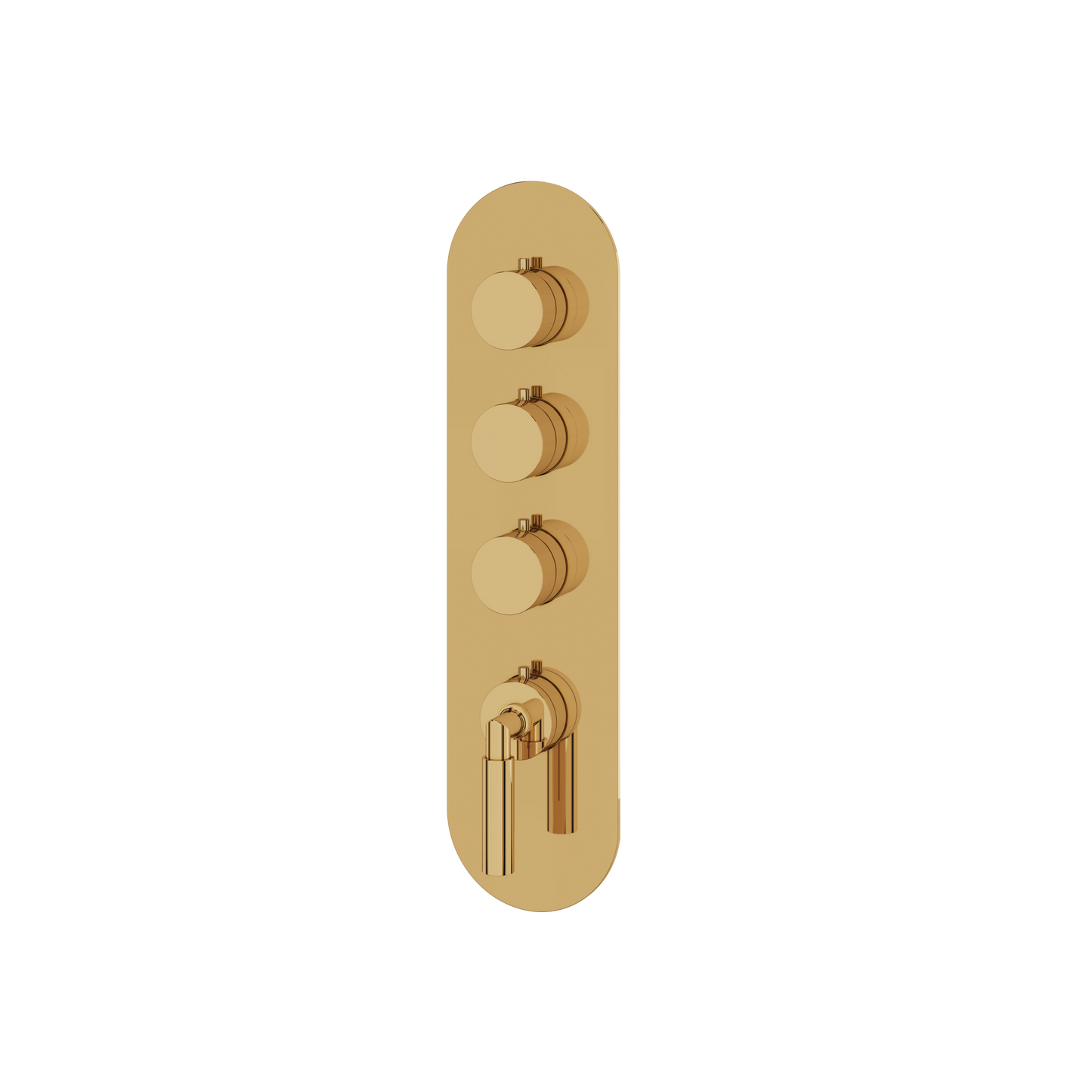 ROUND TRIM SET FOR 3 SHUT-OFF THERMOSTATIC VALVE
