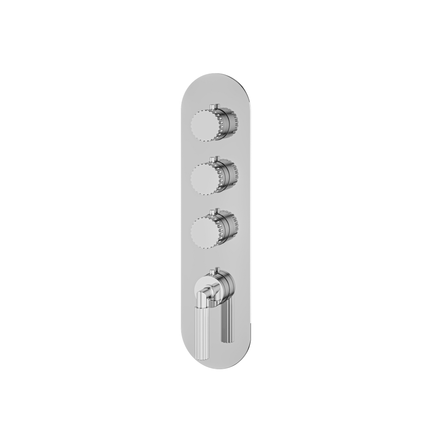 ROUND TRIM SET FOR 3 SHUT-OFF THERMOSTATIC VALVE