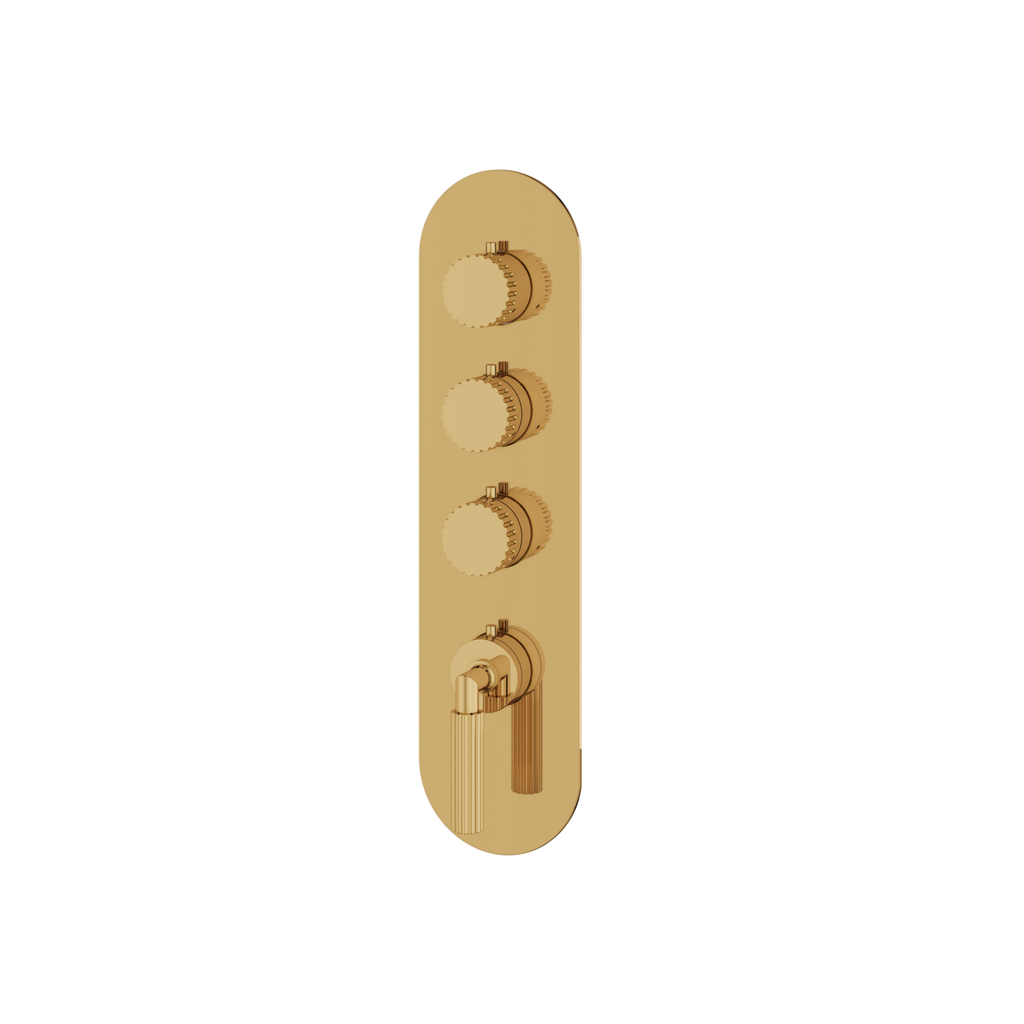 ROUND TRIM SET FOR 3 SHUT-OFF THERMOSTATIC VALVE