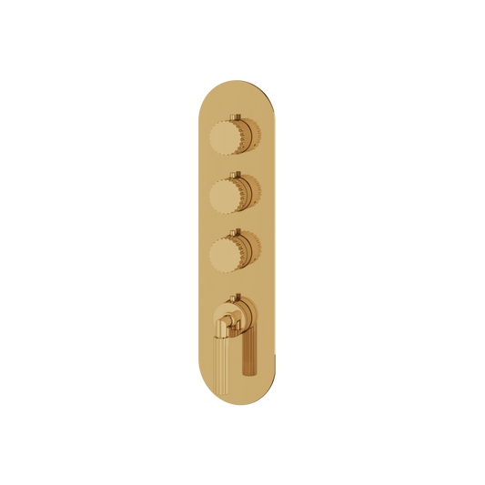 ROUND TRIM SET FOR 3 SHUT-OFF THERMOSTATIC VALVE