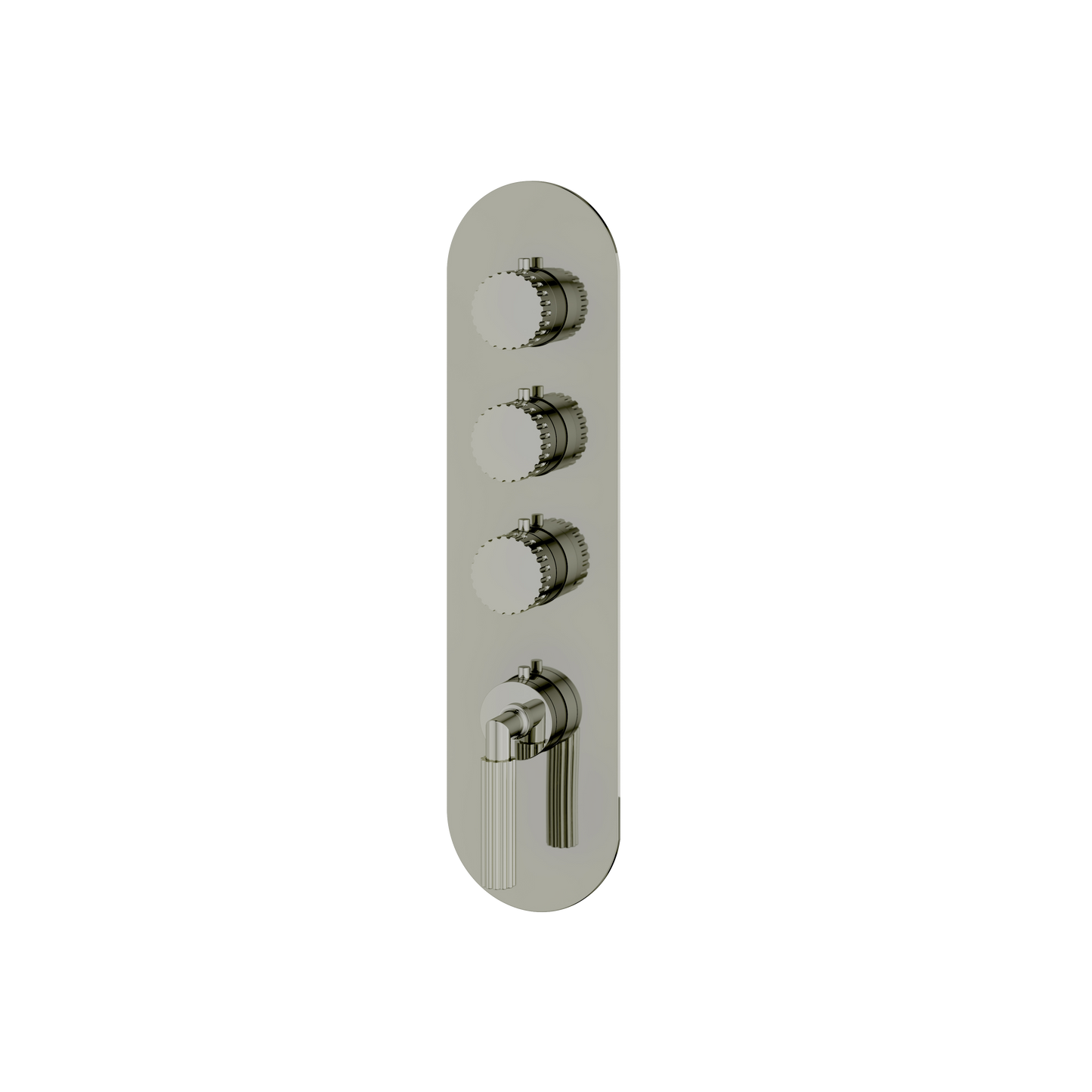 ROUND TRIM SET FOR 3 SHUT-OFF THERMOSTATIC VALVE