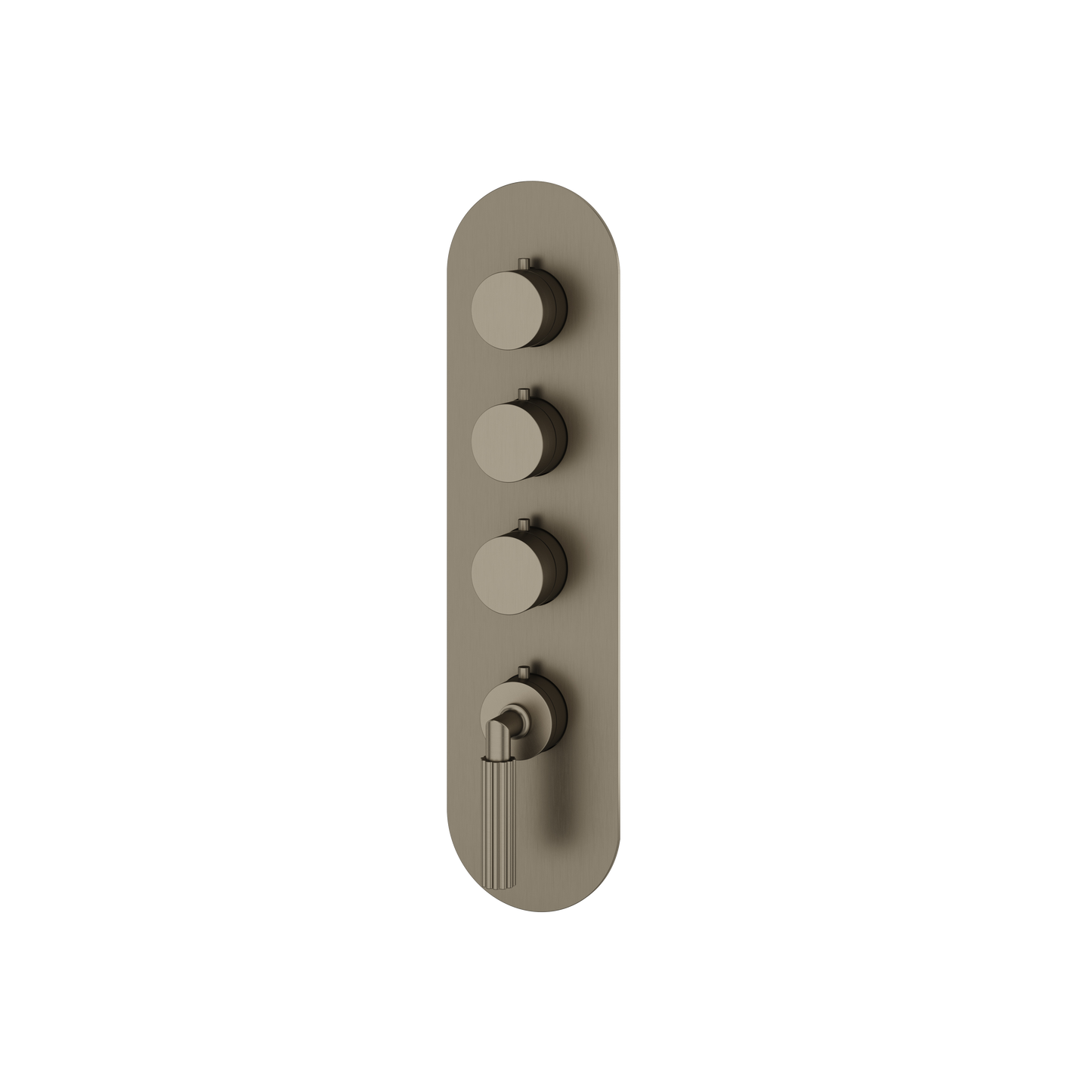 ROUND TRIM SET FOR 3 SHUT-OFF THERMOSTATIC VALVE