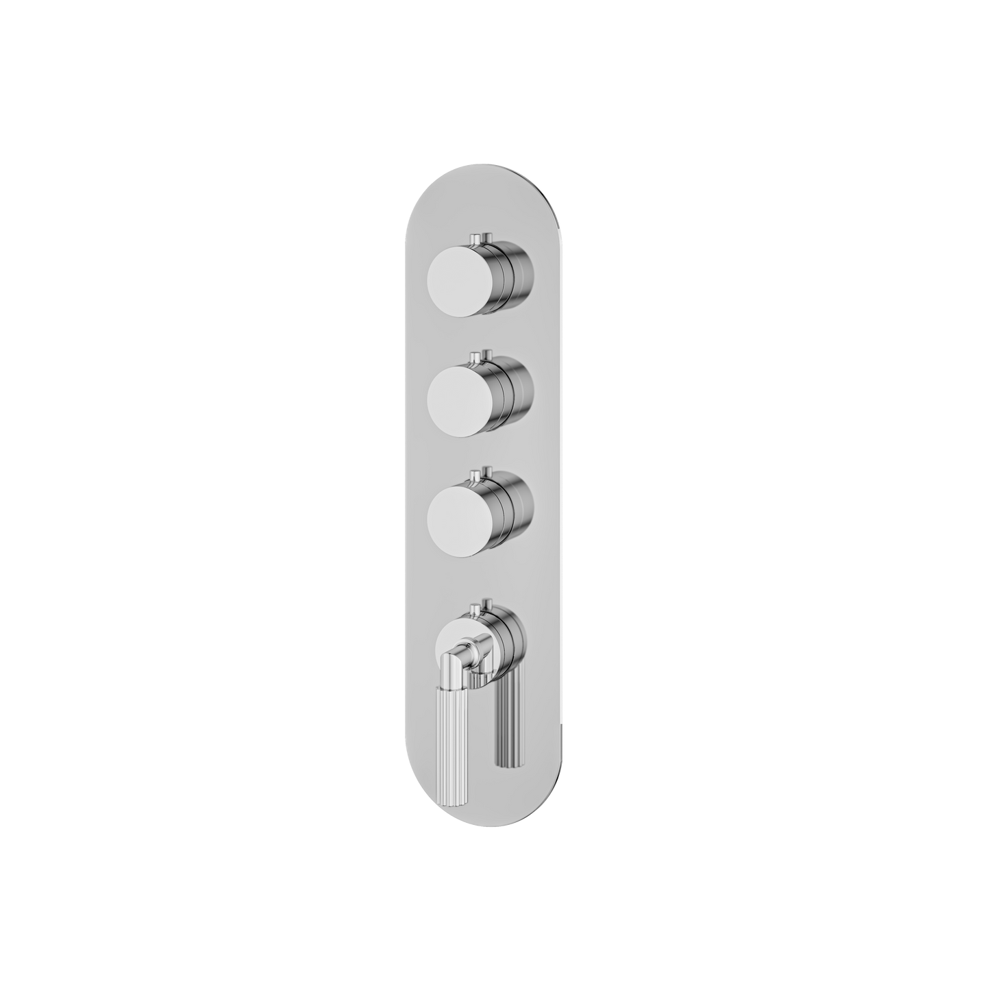 ROUND TRIM SET FOR 3 SHUT-OFF THERMOSTATIC VALVE