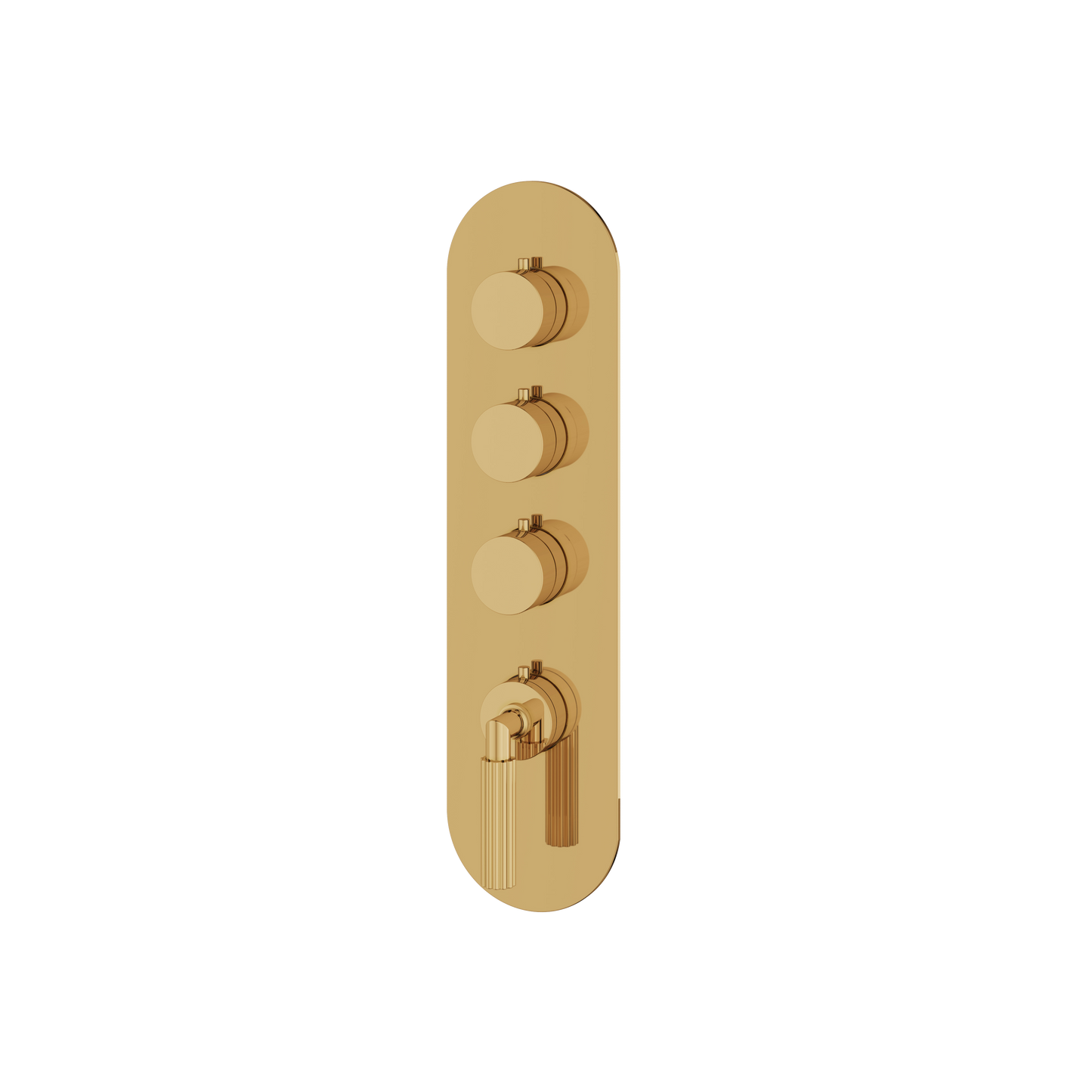 ROUND TRIM SET FOR 3 SHUT-OFF THERMOSTATIC VALVE
