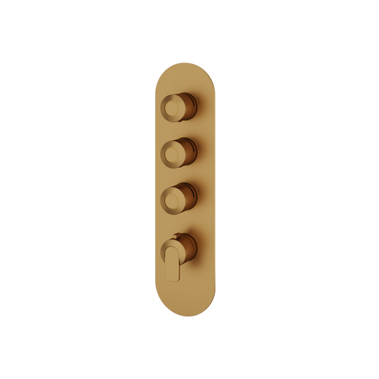 ROUND TRIM SET FOR 3 SHUT-OFF THERMOSTATIC VALVE