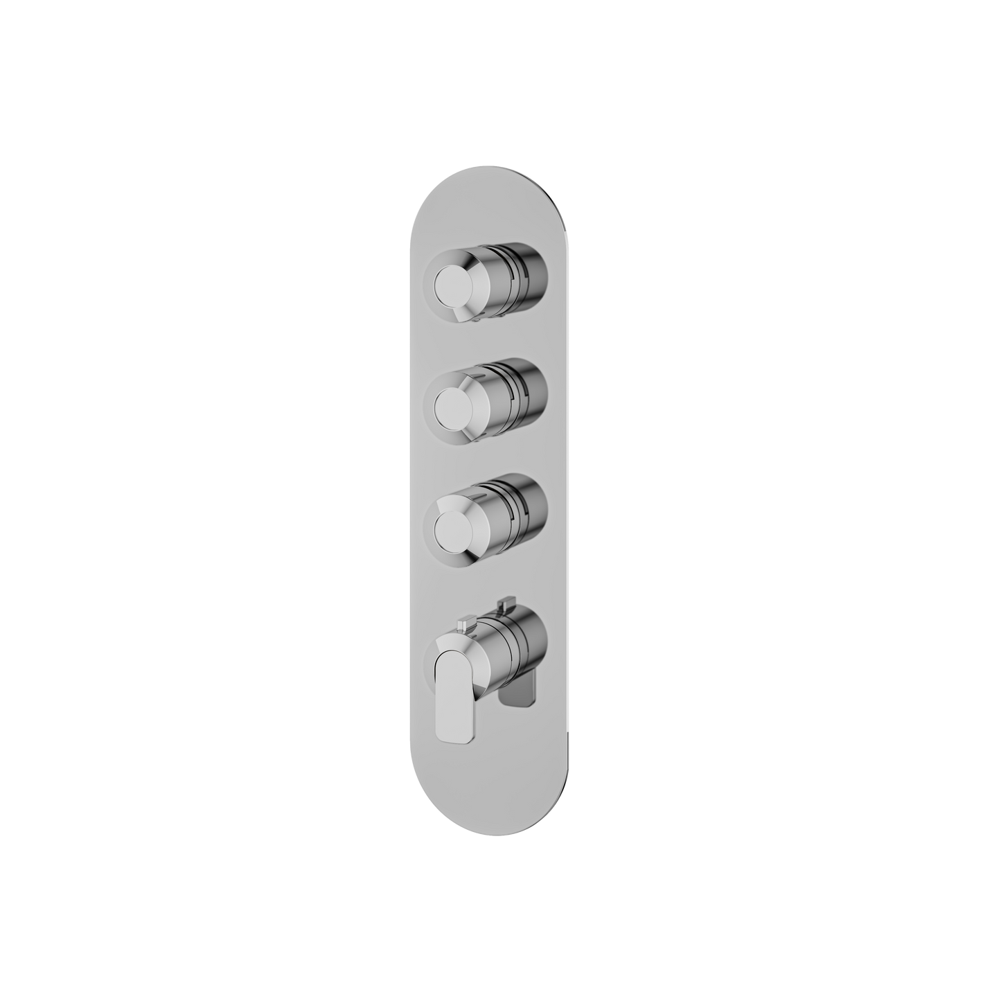 ROUND TRIM SET FOR 3 SHUT-OFF THERMOSTATIC VALVE