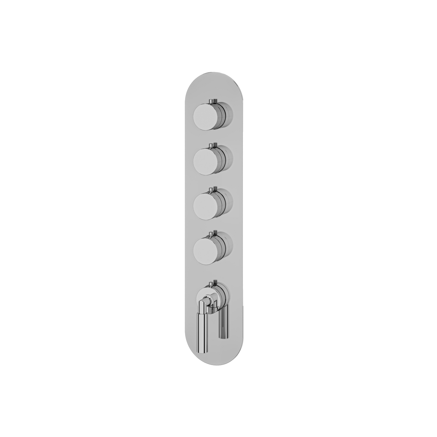 ROUND TRIM SET FOR 4 SHUT-OFF THERMOSTATIC VALVE