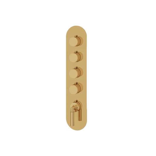 ROUND TRIM SET FOR 4 SHUT-OFF THERMOSTATIC VALVE