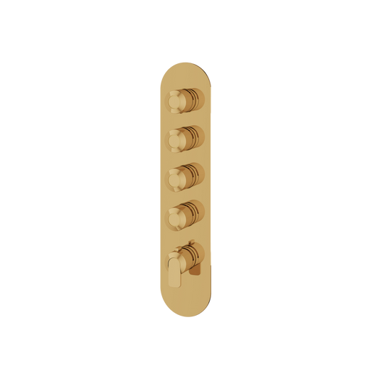 ROUND TRIM SET FOR 4 SHUT-OFF THERMOSTATIC VALVE