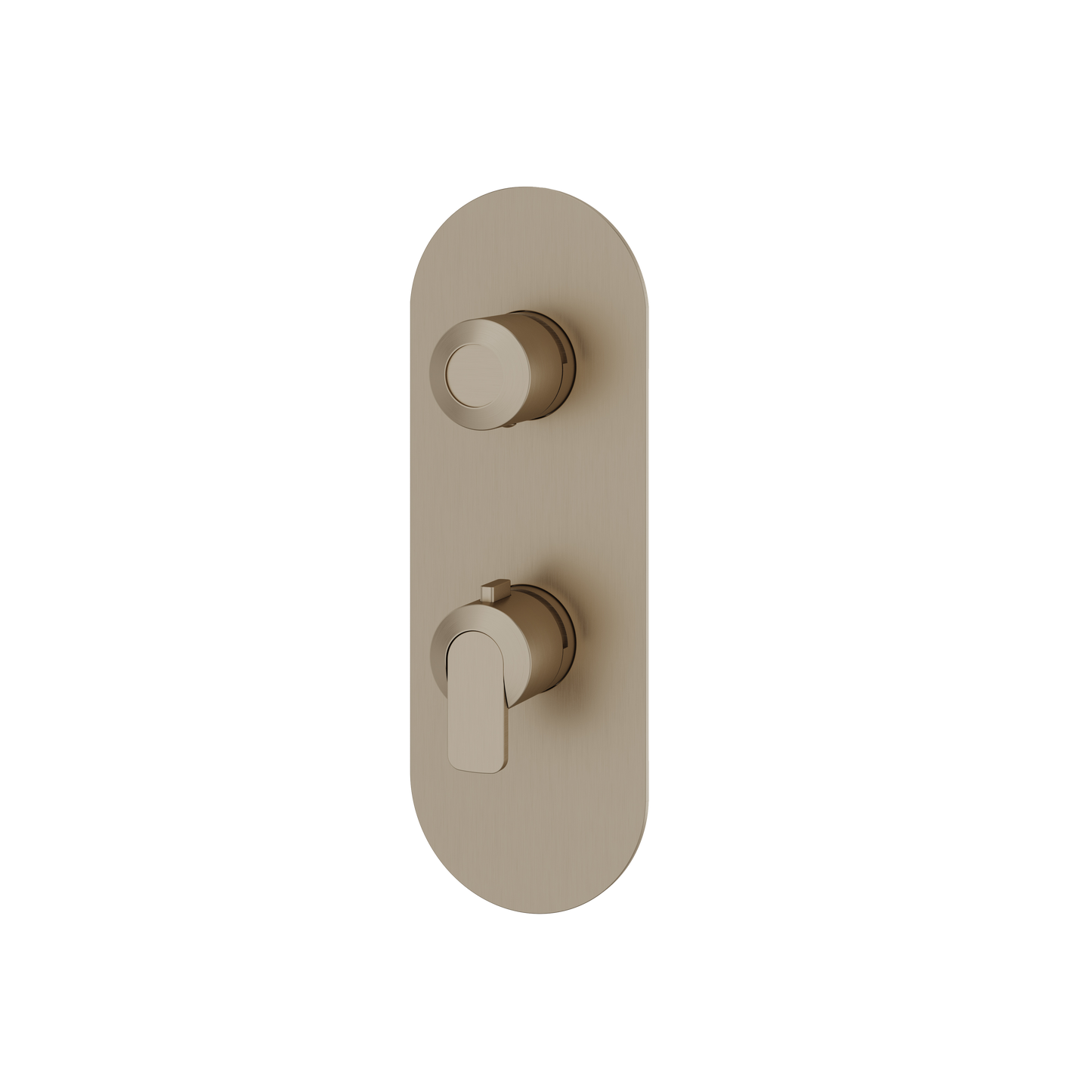 ROUND TRIM SET WITH 2-WAY SHARED DIVERTER FOR THERMOSTATIC VALVE