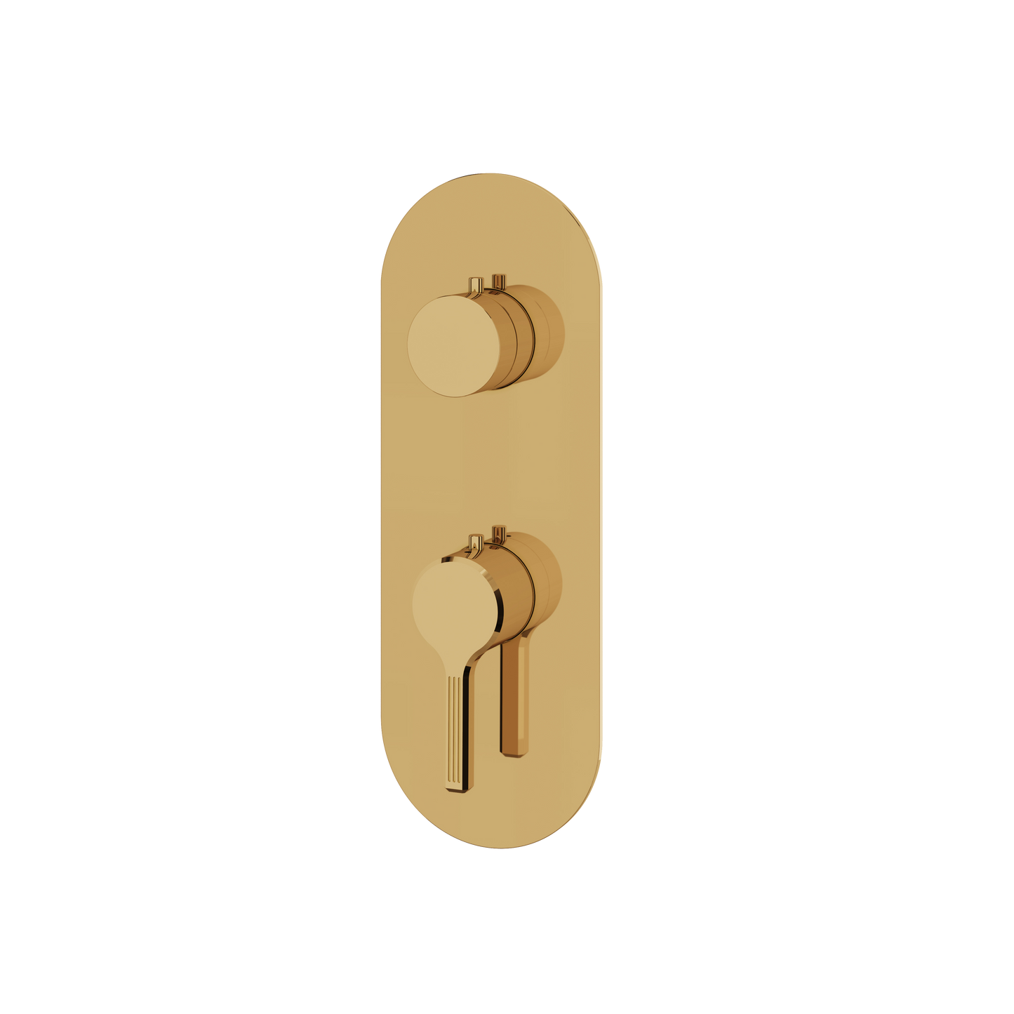 ROUND TRIM SET WITH 3-WAY SHARED DIVERTER FOR THERMOSTATIC VALVE