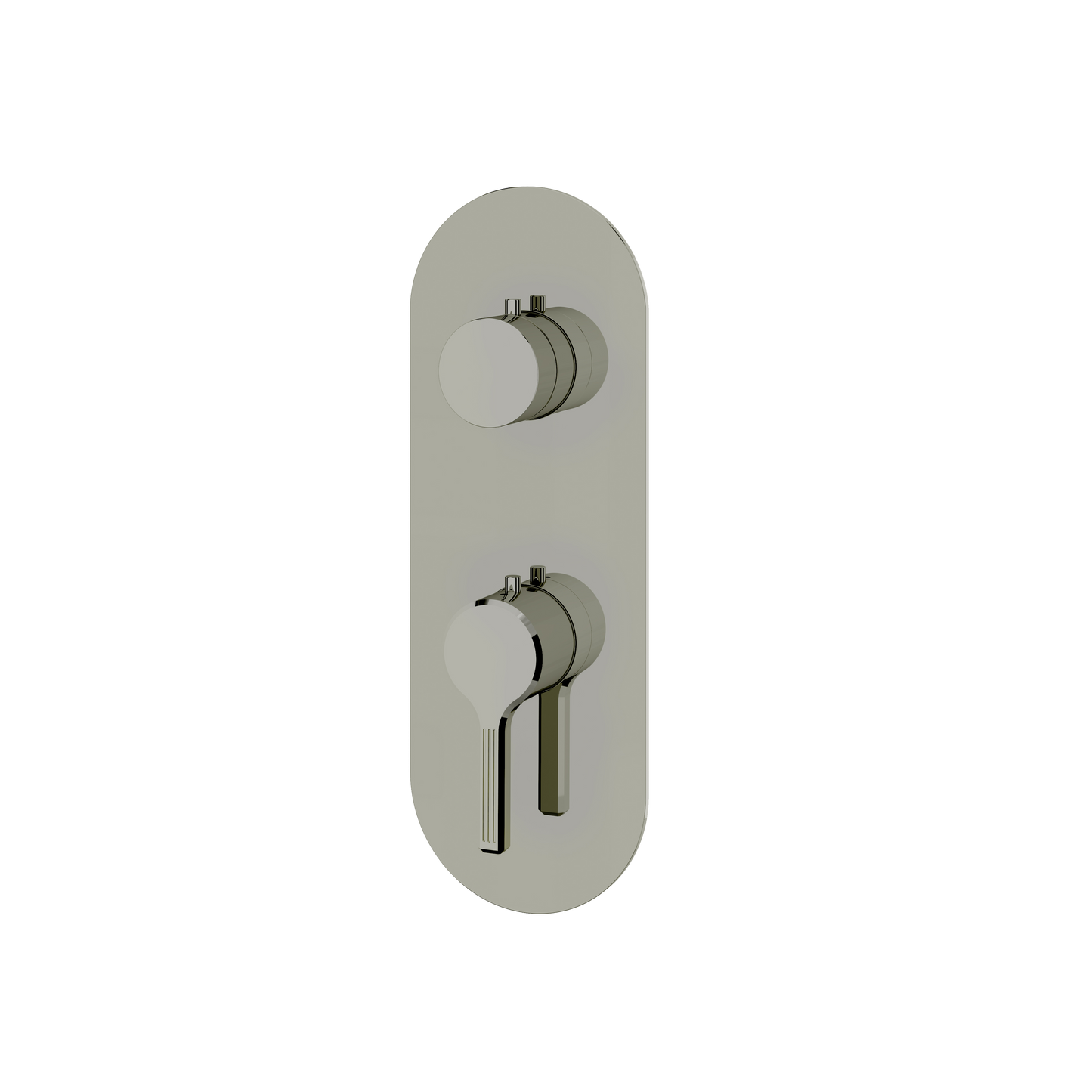ROUND TRIM SET WITH 3-WAY SHARED DIVERTER FOR THERMOSTATIC VALVE