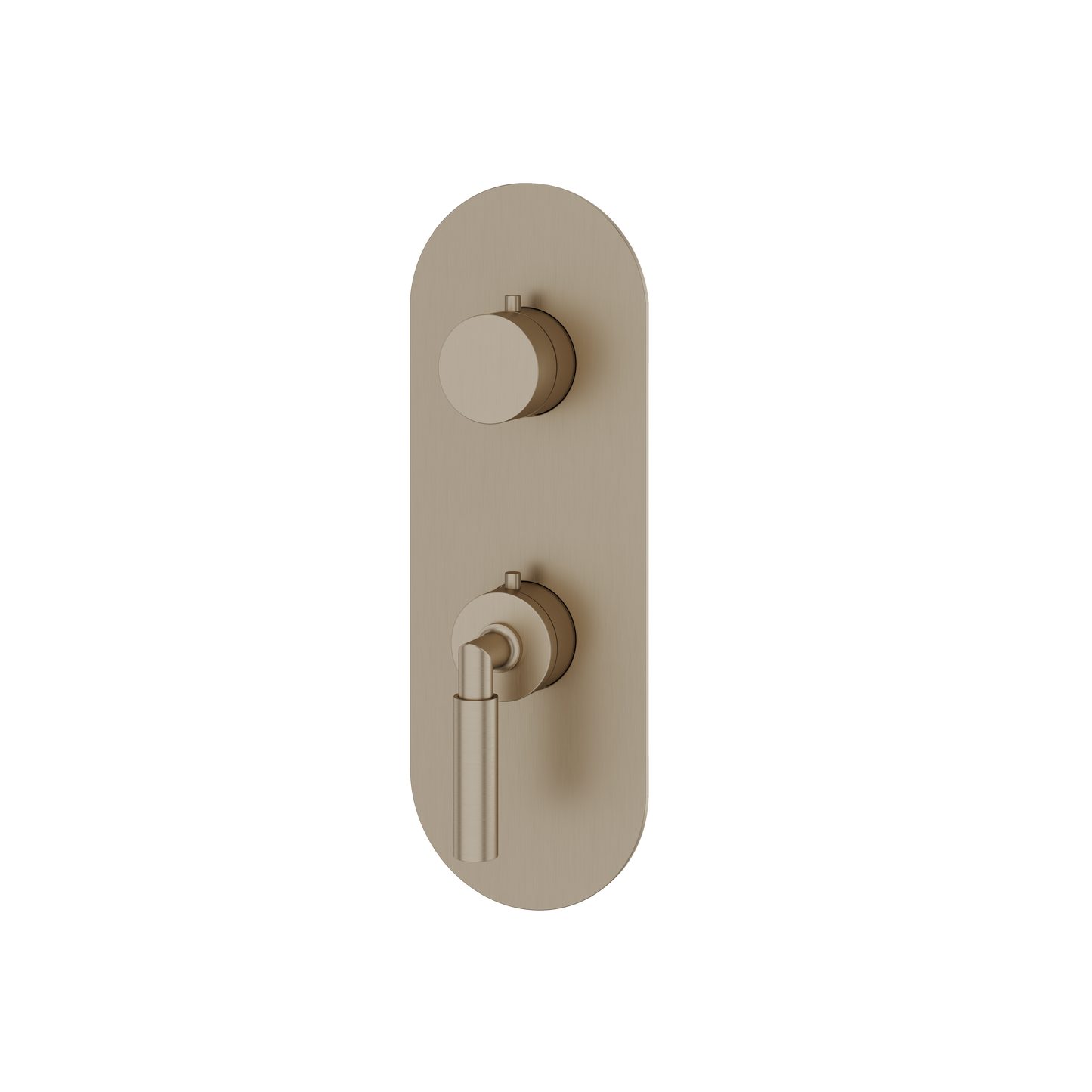 ROUND TRIM SET WITH 3-WAY SHARED DIVERTER FOR THERMOSTATIC VALVE