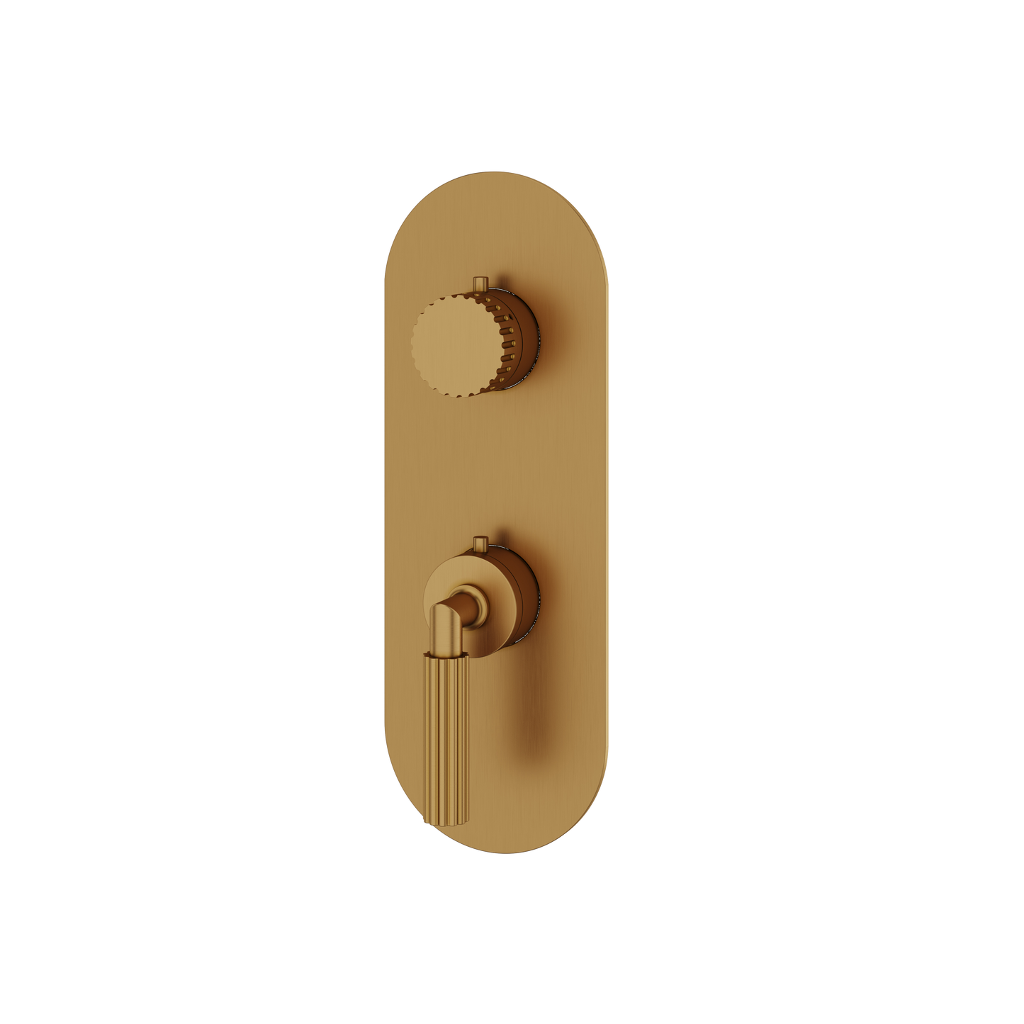 ROUND TRIM SET WITH 3-WAY SHARED DIVERTER FOR THERMOSTATIC VALVE