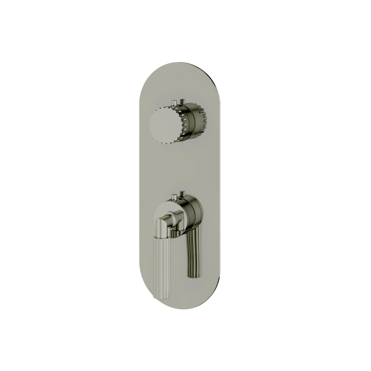ROUND TRIM SET WITH 3-WAY SHARED DIVERTER FOR THERMOSTATIC VALVE