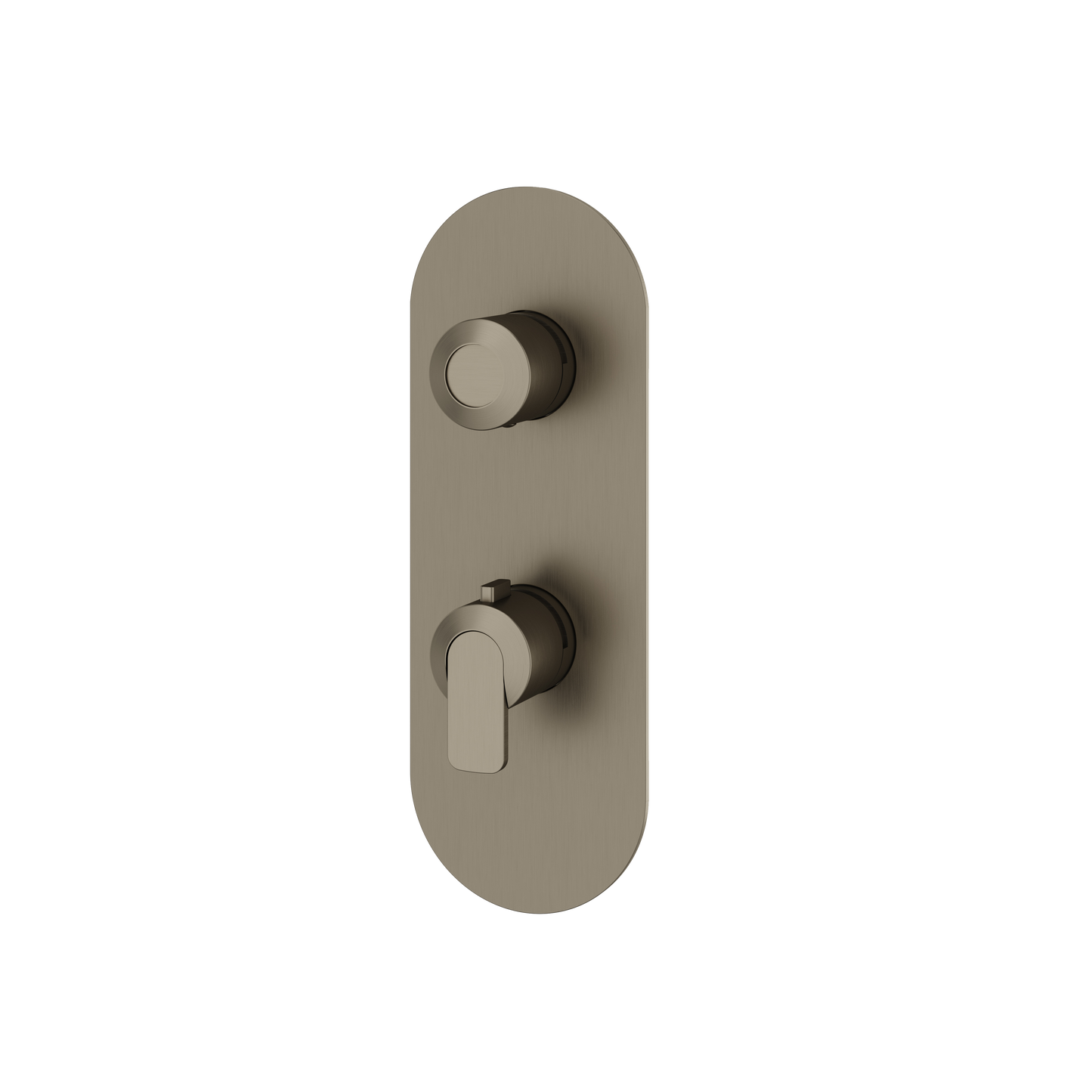 ROUND TRIM SET WITH 3-WAY SHARED DIVERTER FOR THERMOSTATIC VALVE