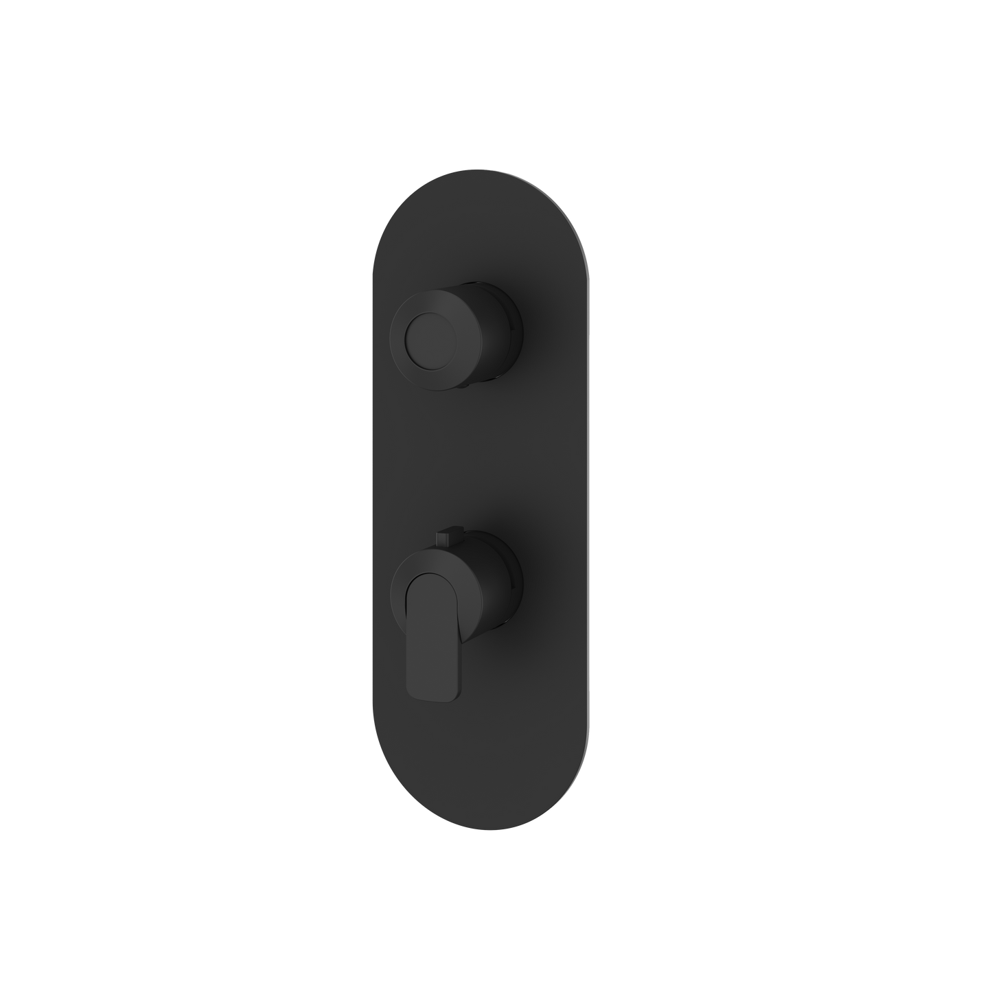 ROUND TRIM SET WITH 3-WAY SHARED DIVERTER FOR THERMOSTATIC VALVE