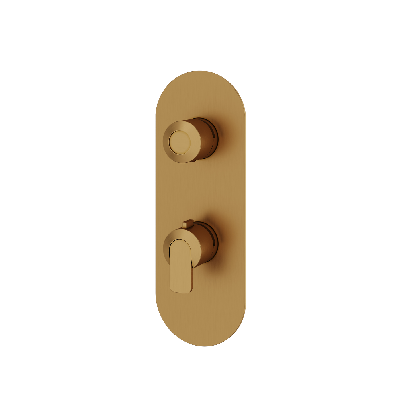 ROUND TRIM SET WITH 2-WAY NON-SHARED DIVERTER FOR THERMOSTATIC VALVE