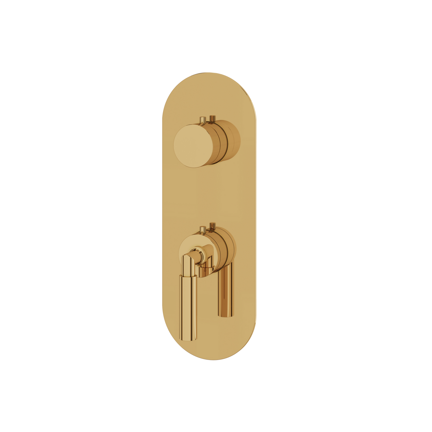 ROUND TRIM SET WITH 3-WAY NON-SHARED DIVERTER FOR THERMOSTATIC VALVE