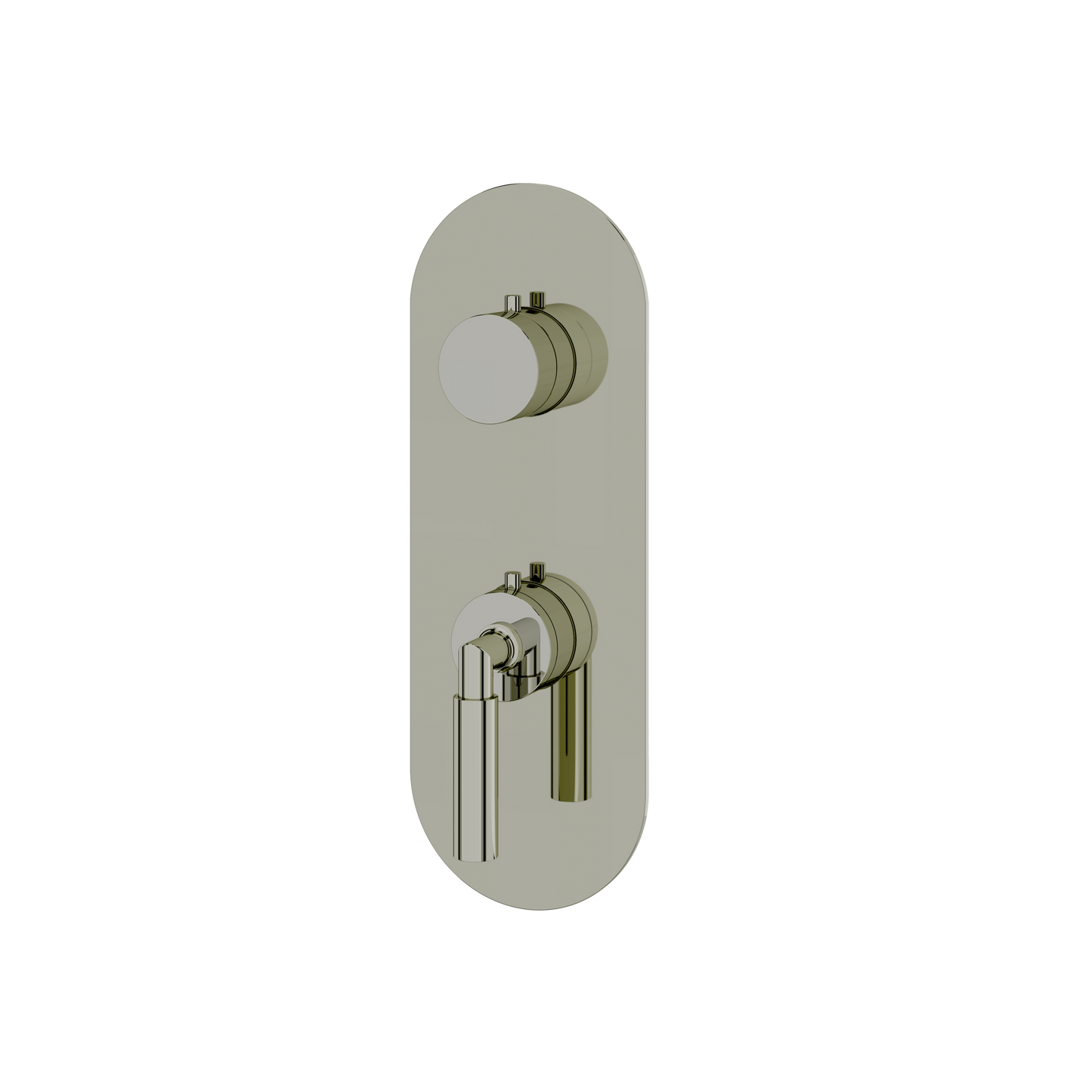 ROUND TRIM SET WITH 3-WAY NON-SHARED DIVERTER FOR THERMOSTATIC VALVE
