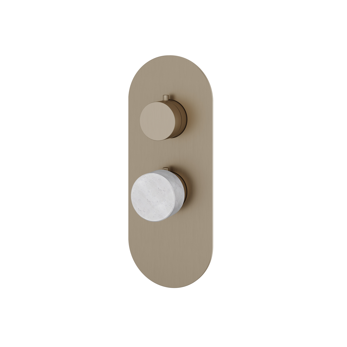ROUND TRIM SET FOR 1 SHUT-OFF THERMOSTATIC VALVE