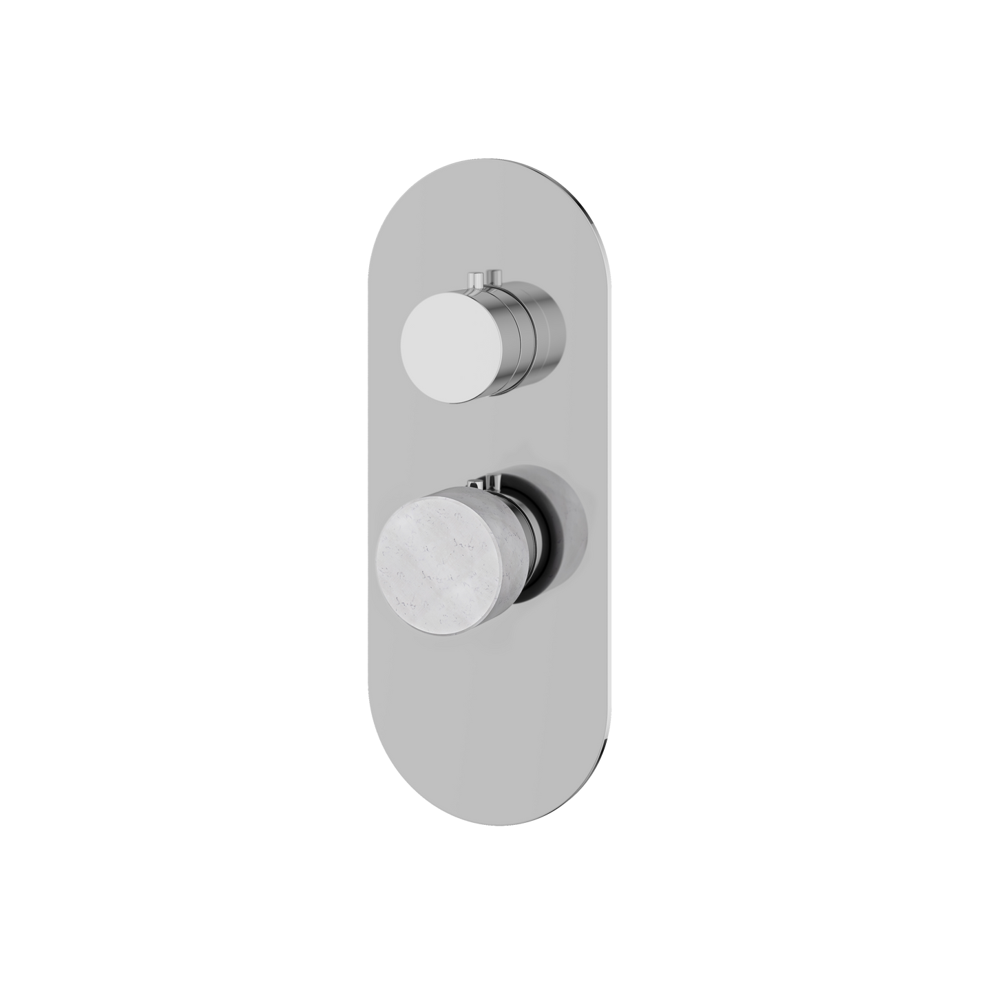 ROUND TRIM SET FOR 1 SHUT-OFF THERMOSTATIC VALVE