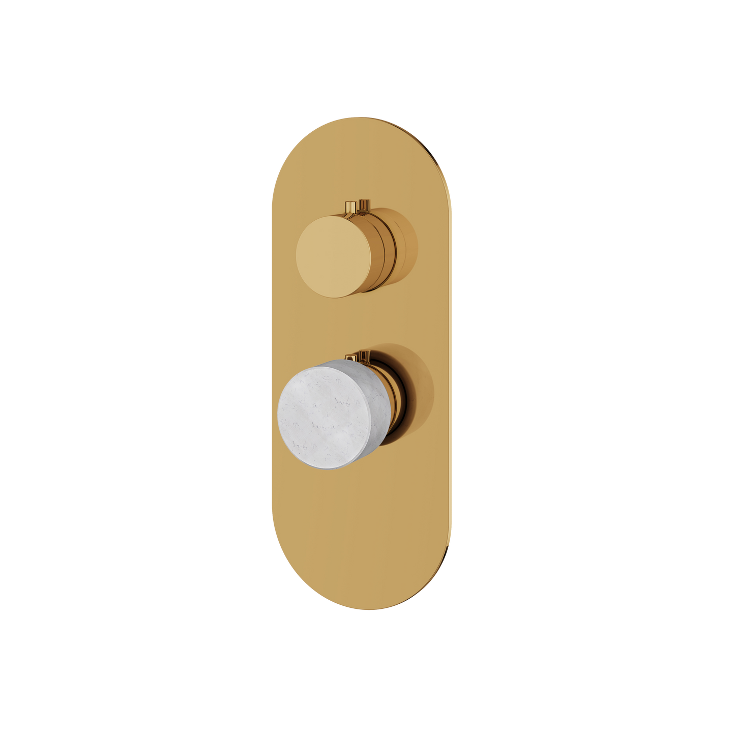 ROUND TRIM SET FOR 1 SHUT-OFF THERMOSTATIC VALVE