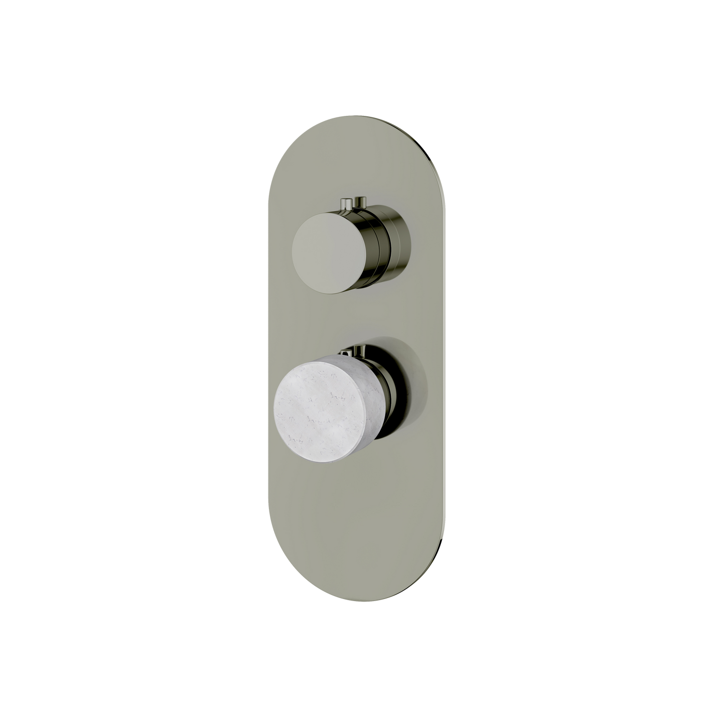 ROUND TRIM SET FOR 1 SHUT-OFF THERMOSTATIC VALVE