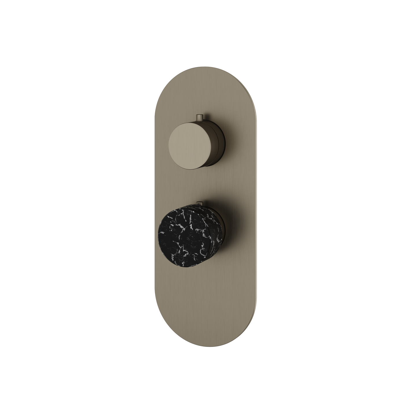 ROUND TRIM SET FOR 1 SHUT-OFF THERMOSTATIC VALVE