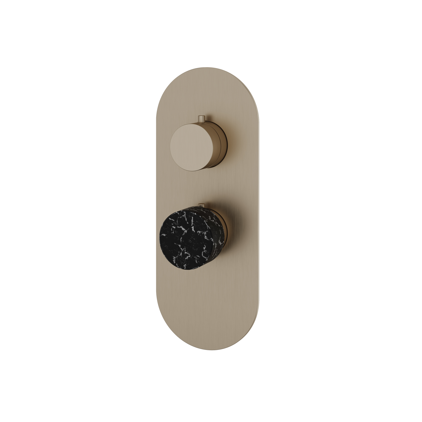 ROUND TRIM SET FOR 1 SHUT-OFF THERMOSTATIC VALVE