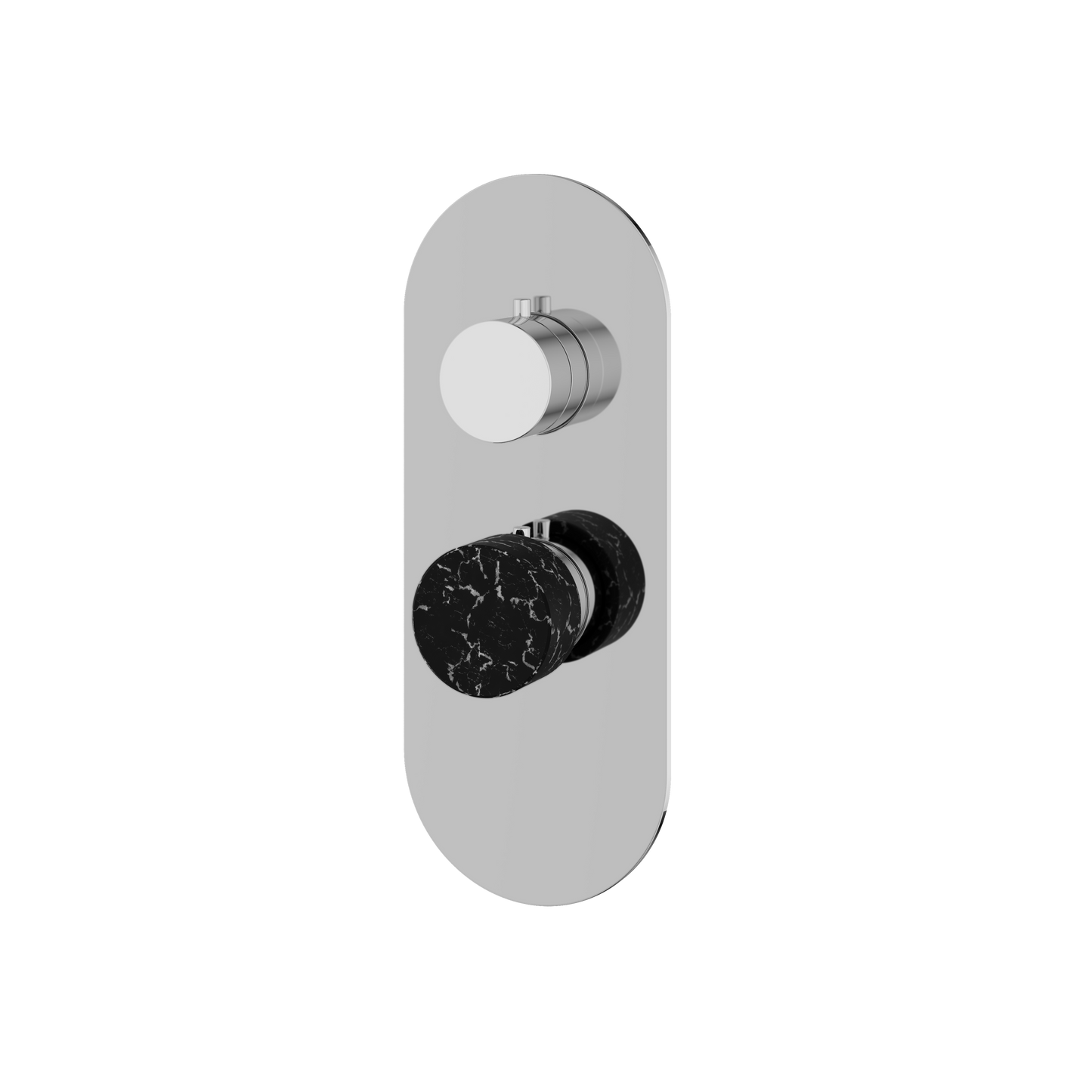 ROUND TRIM SET FOR 1 SHUT-OFF THERMOSTATIC VALVE