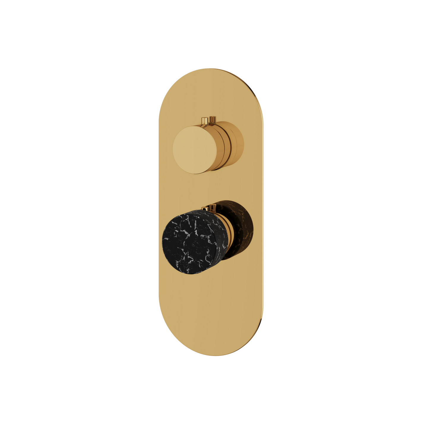 ROUND TRIM SET FOR 1 SHUT-OFF THERMOSTATIC VALVE