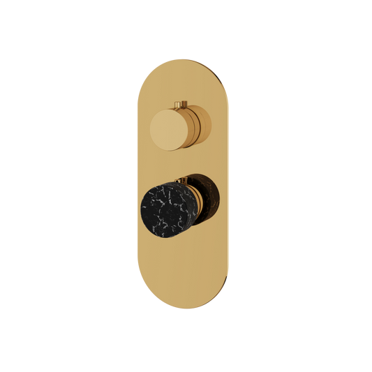 ROUND TRIM SET FOR 1 SHUT-OFF THERMOSTATIC VALVE
