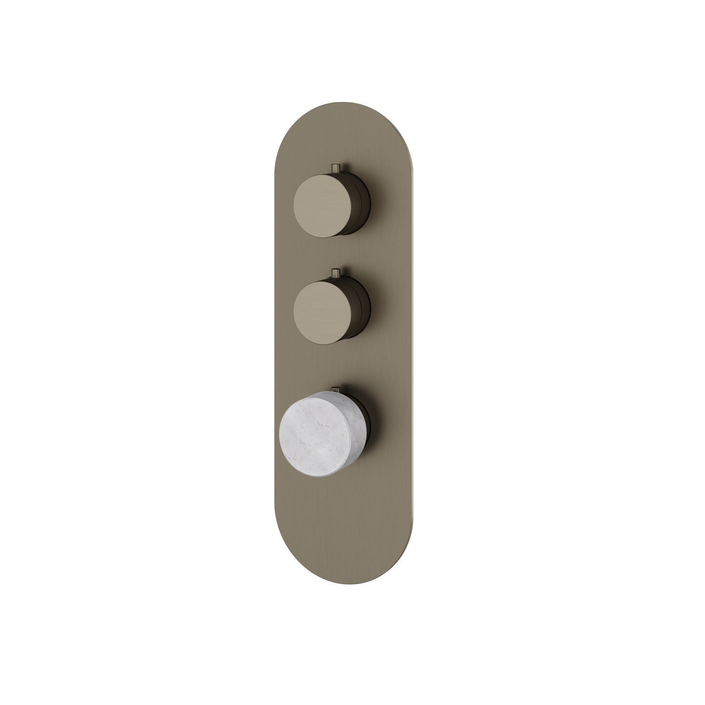ROUND TRIM SET FOR 2 SHUT-OFF THERMOSTATIC VALVE