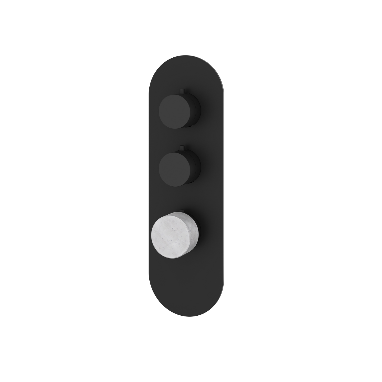 ROUND TRIM SET FOR 2 SHUT-OFF THERMOSTATIC VALVE