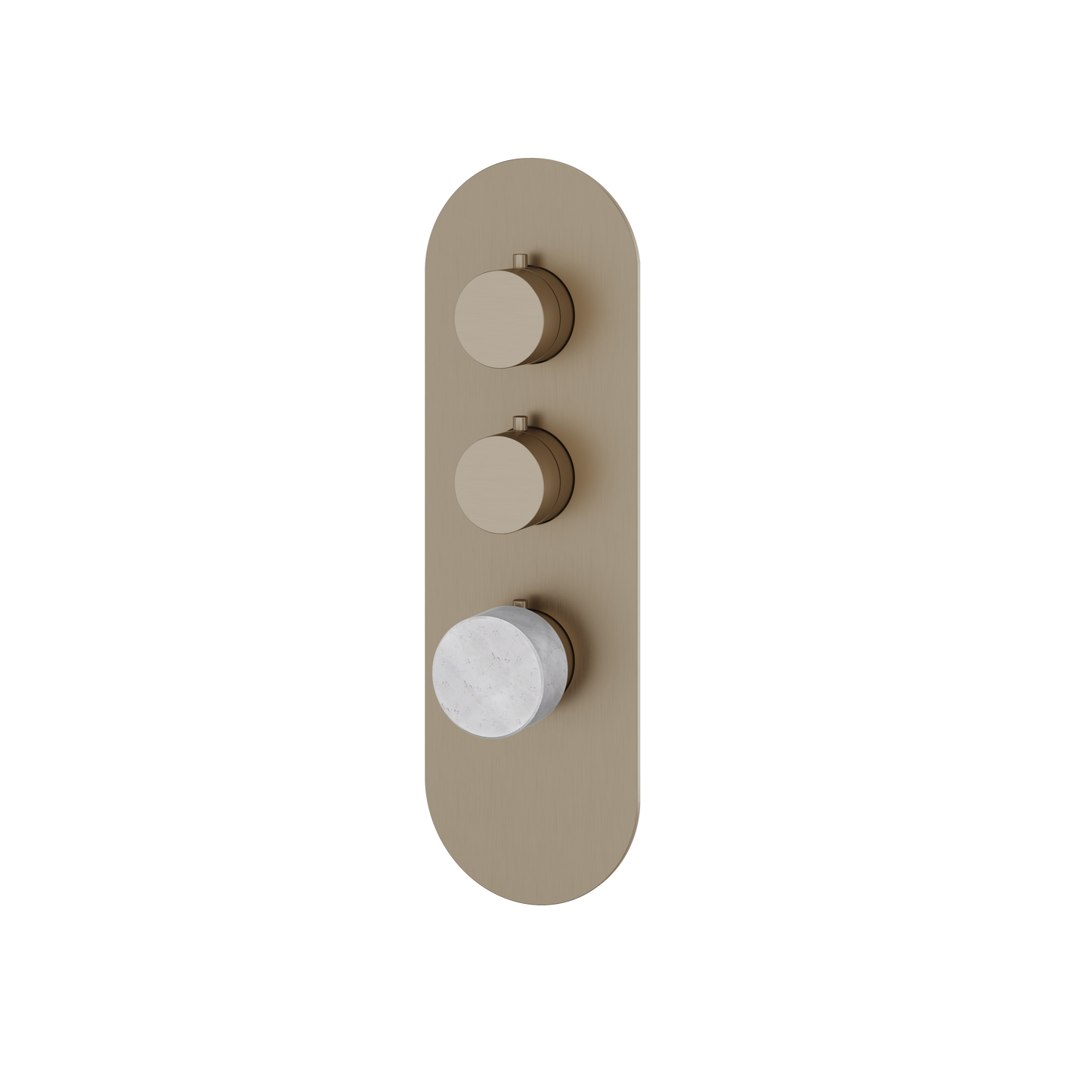 ROUND TRIM SET FOR 2 SHUT-OFF THERMOSTATIC VALVE