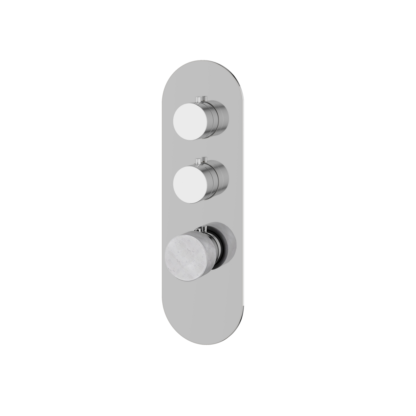 ROUND TRIM SET FOR 2 SHUT-OFF THERMOSTATIC VALVE