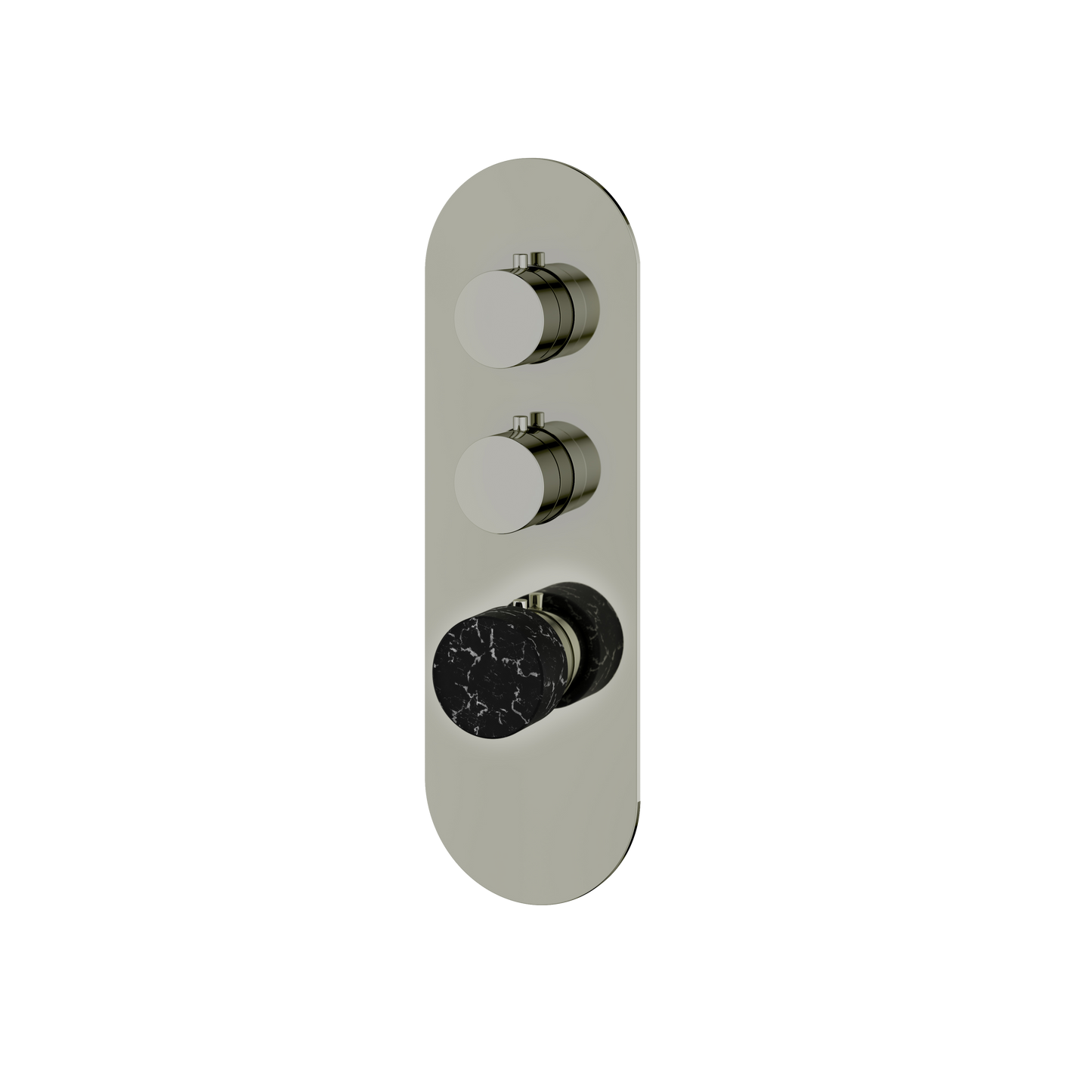 ROUND TRIM SET FOR 2 SHUT-OFF THERMOSTATIC VALVE