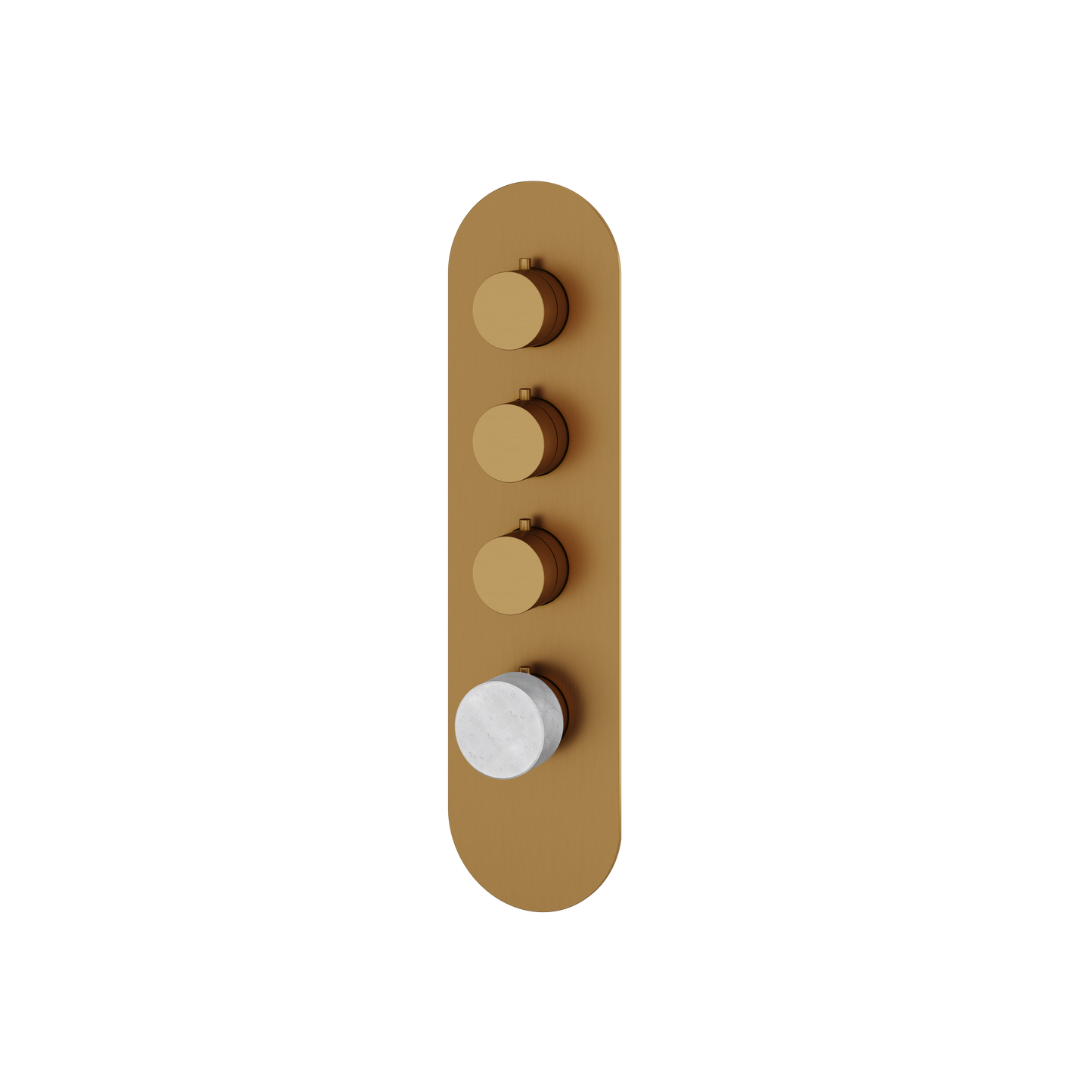 ROUND TRIM SET FOR 3 SHUT-OFF THERMOSTATIC VALVE