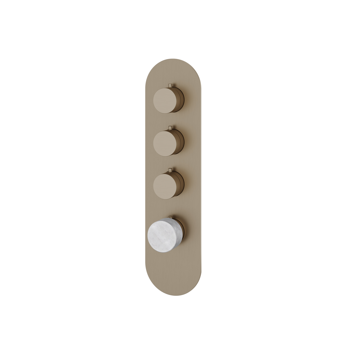 ROUND TRIM SET FOR 3 SHUT-OFF THERMOSTATIC VALVE
