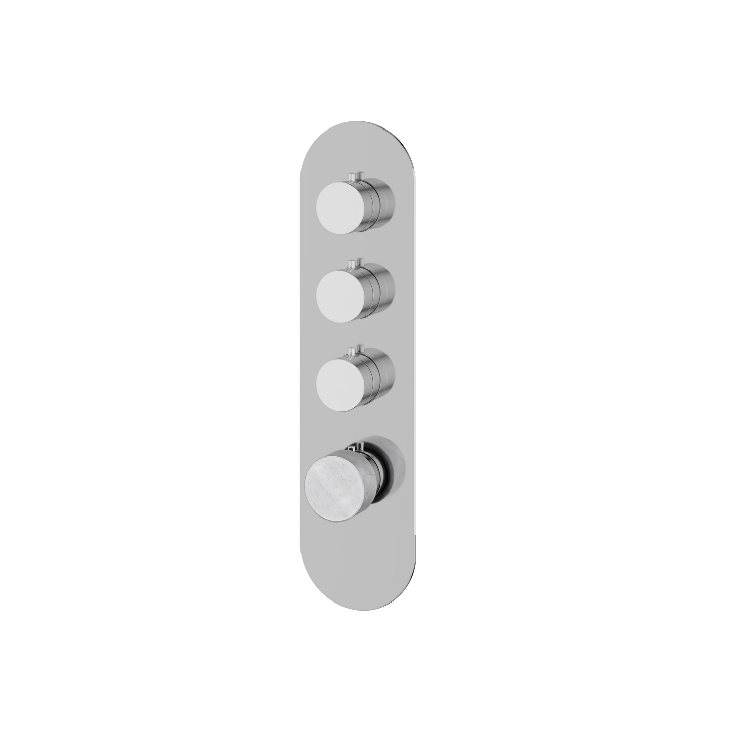 ROUND TRIM SET FOR 3 SHUT-OFF THERMOSTATIC VALVE