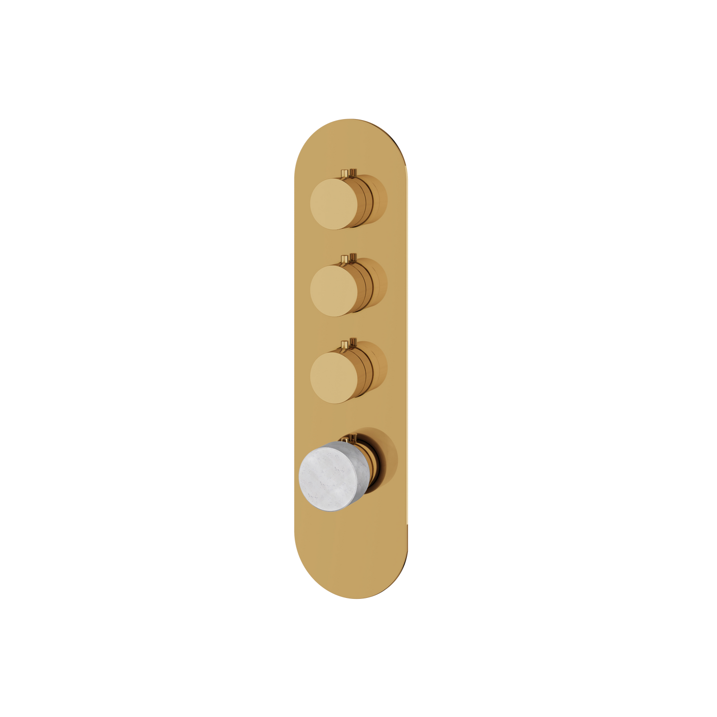 ROUND TRIM SET FOR 3 SHUT-OFF THERMOSTATIC VALVE