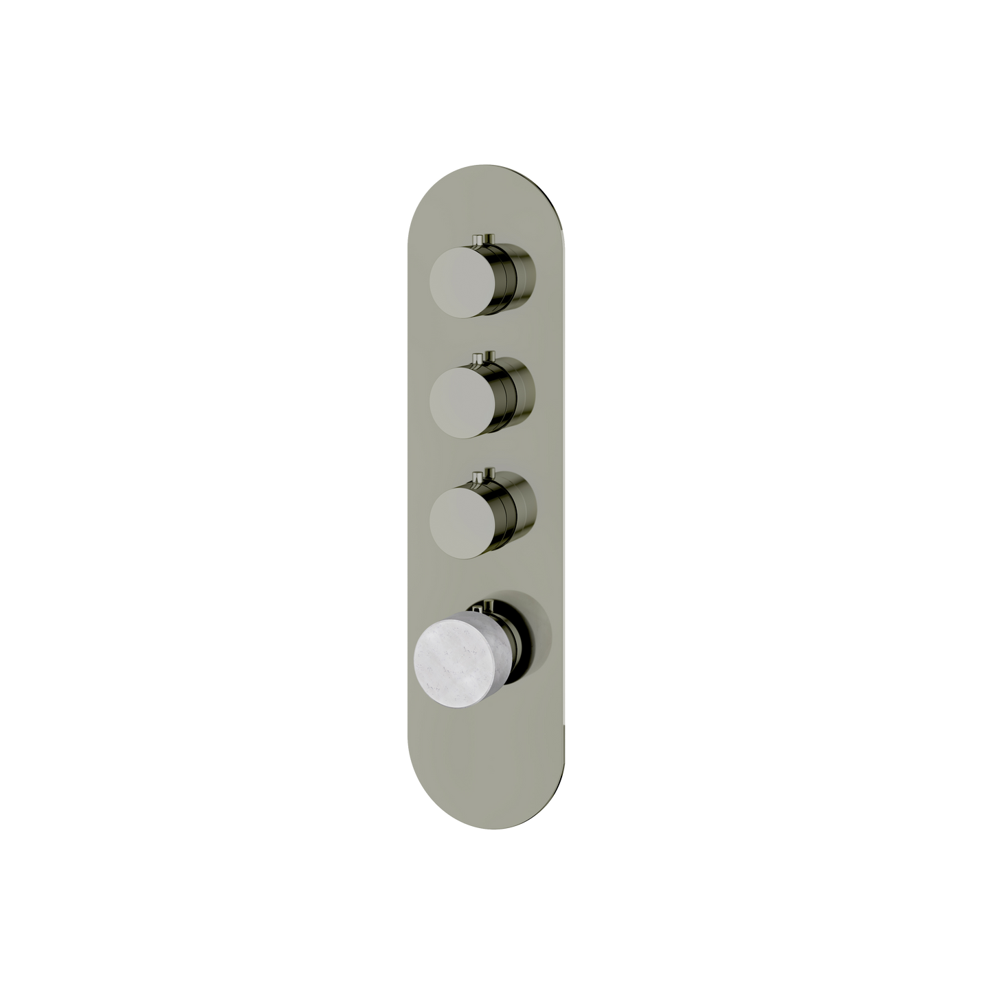 ROUND TRIM SET FOR 3 SHUT-OFF THERMOSTATIC VALVE
