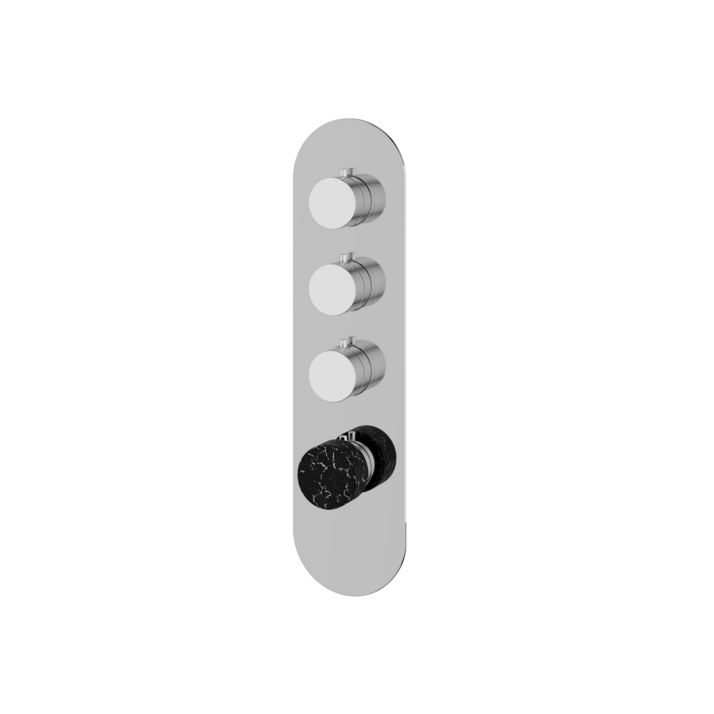 ROUND TRIM SET FOR 3 SHUT-OFF THERMOSTATIC VALVE