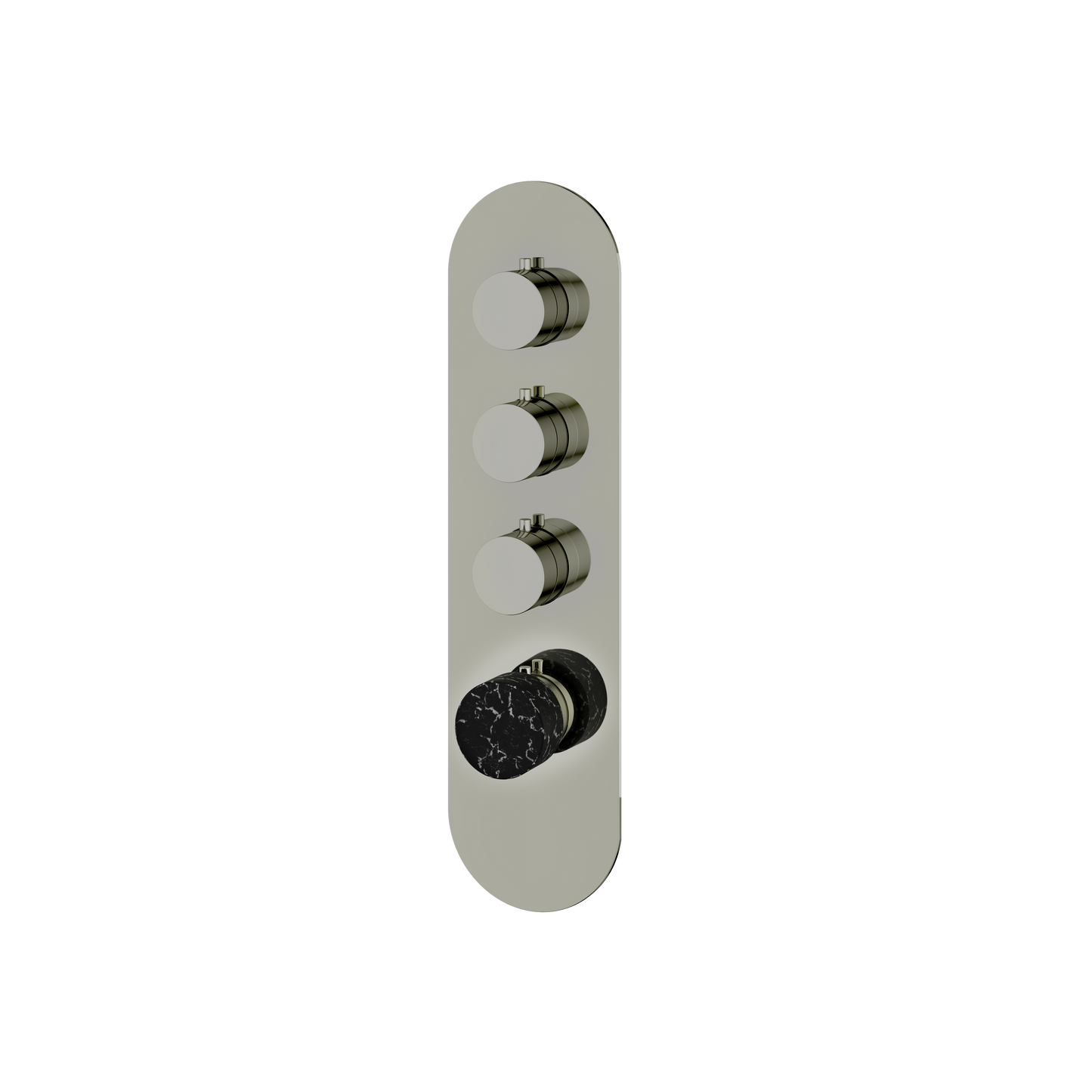 ROUND TRIM SET FOR 3 SHUT-OFF THERMOSTATIC VALVE