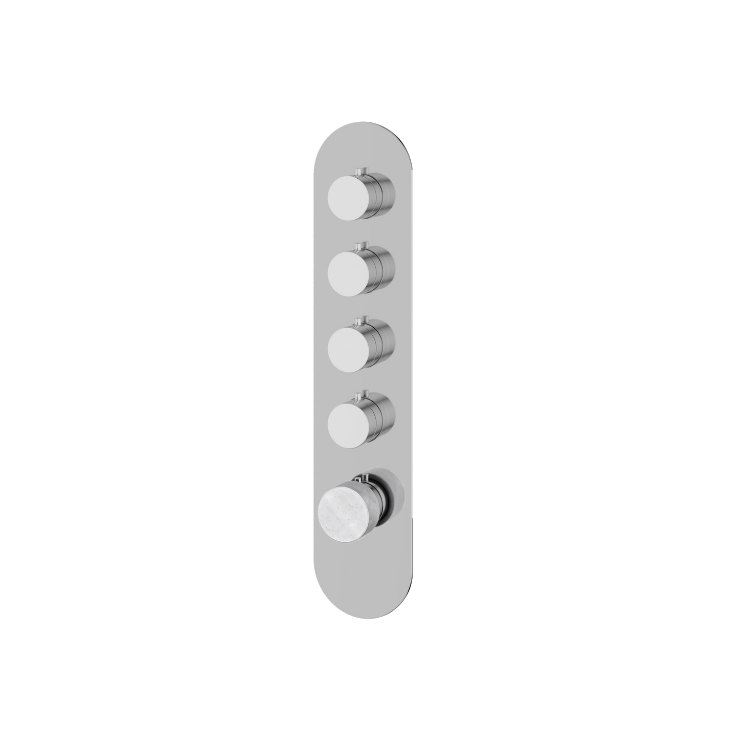 ROUND TRIM SET FOR 4 SHUT-OFF THERMOSTATIC VALVE